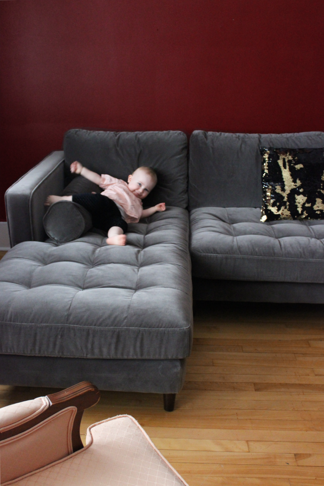 Article on sale grey sectional