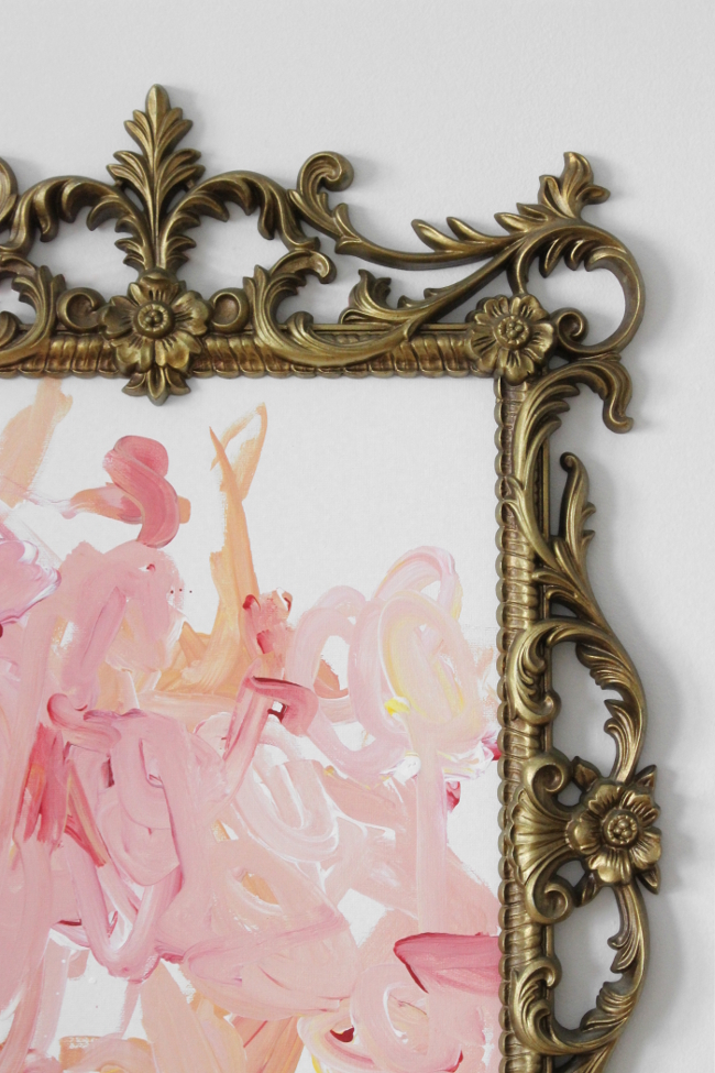 Toddler painting (+ Baroque style picture frame)