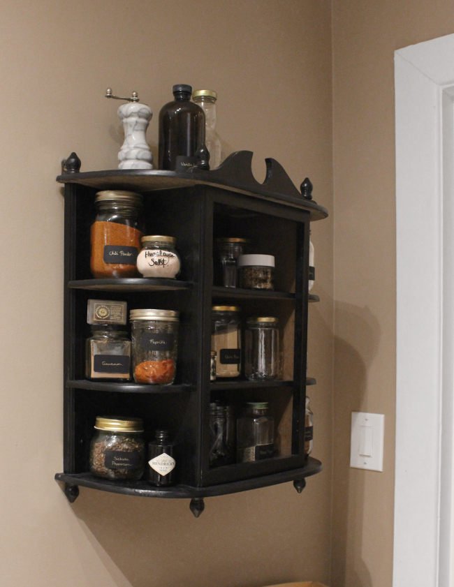 Spice filled curio cabinet