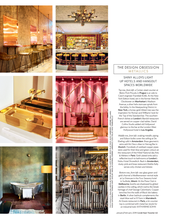 Conde Nast Traveller Magazine feature The Gold List The Interior DIYer