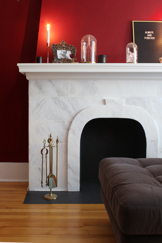 Fusion Mineral Paint Faux Marble Fireplace