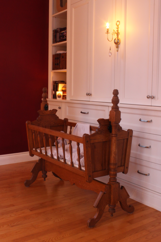 Our secondhand 1900 s solid wood cradle and an announcement The Interior DIYer